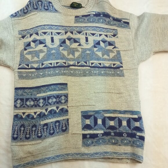 Valentino Geometric Mohair Wool Blend Mens Sweater (IT 48/US 12 - XL) - Picture 5 of 9